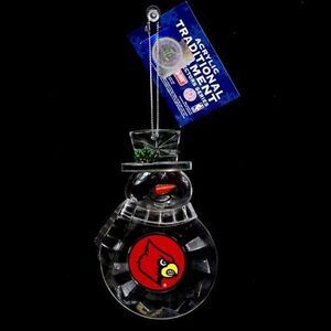 Louisville Cardinals NCAA Acrylic Traditional Snowman Ornament